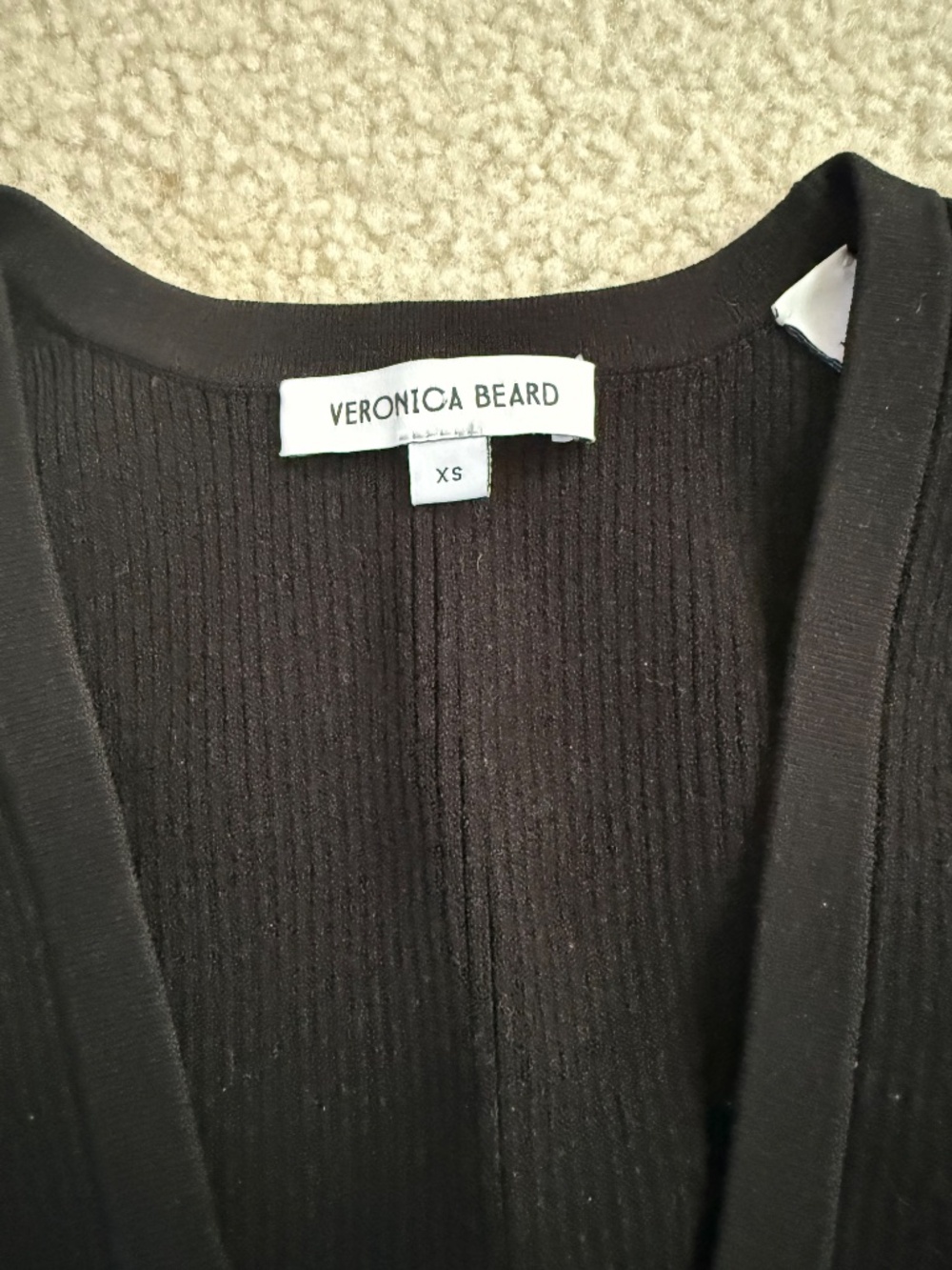 NWOT Veronica Beard Black Knit Tank Top Sz XS - Picture 4 of 6